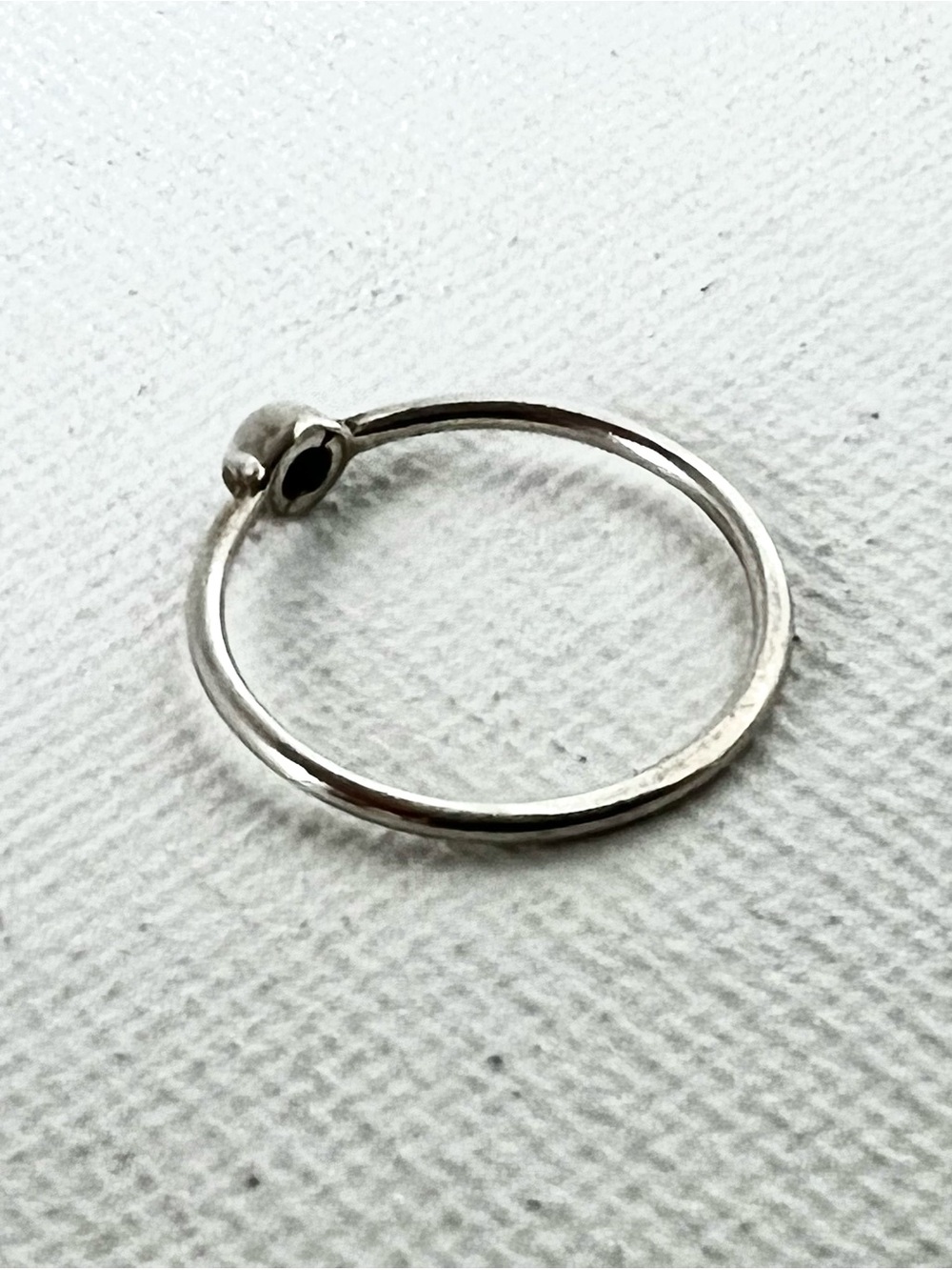 Sterling Silver Turquoise Accent Minimalist Ring - Approximately Finger Size 5 - Picture 5 of 7